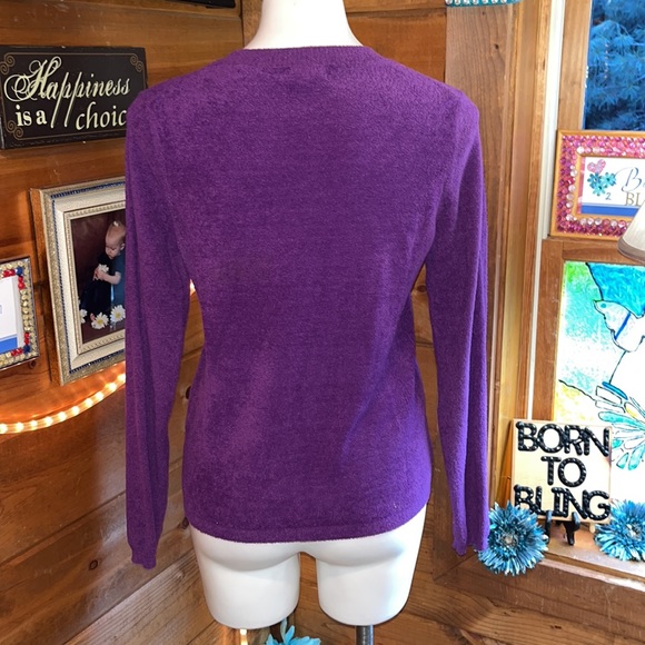 Taylor Marcs PURPLE super soft sweater GORGEOUS color - Picture 6 of 6